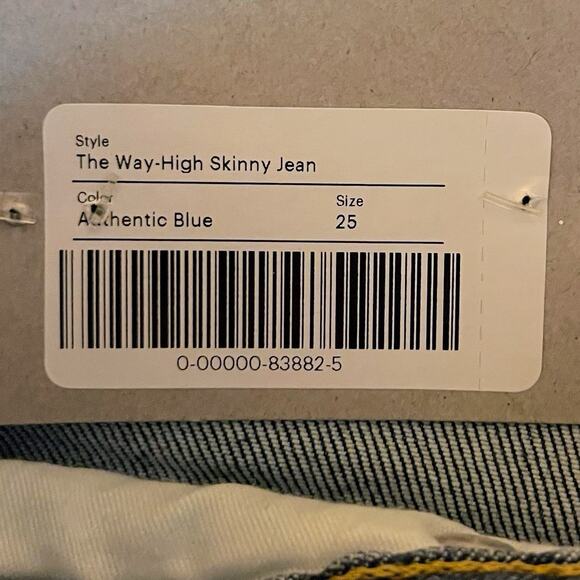 NWT Everlane Way-High Skinny Jeans 25 Blue Organic Cotton High Rise Crop Stretch - Picture 3 of 10